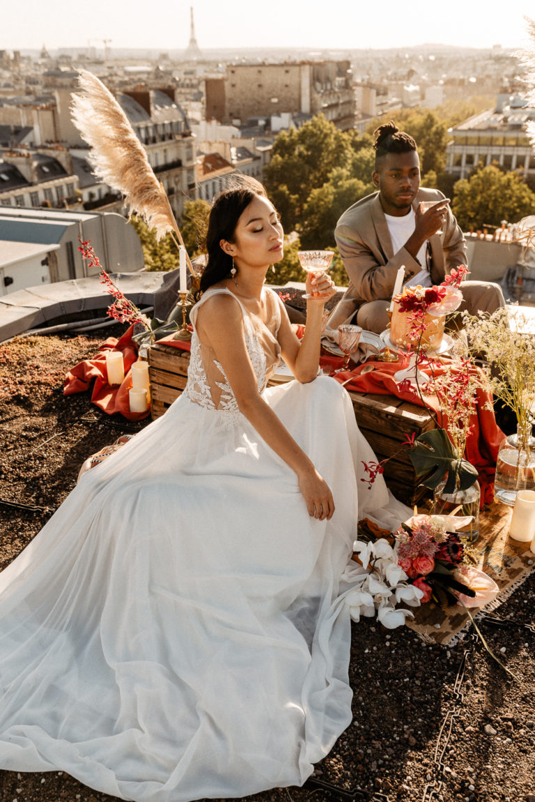 Paris Elopement Rooftop