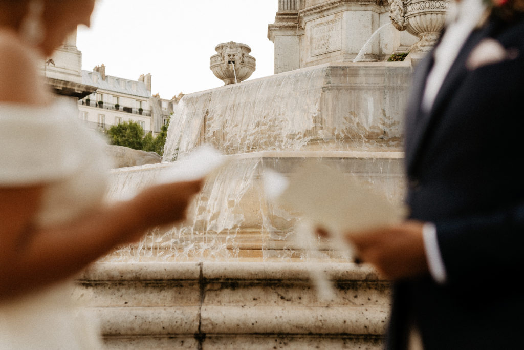 Vow exchange at Saint Sulpice Paris