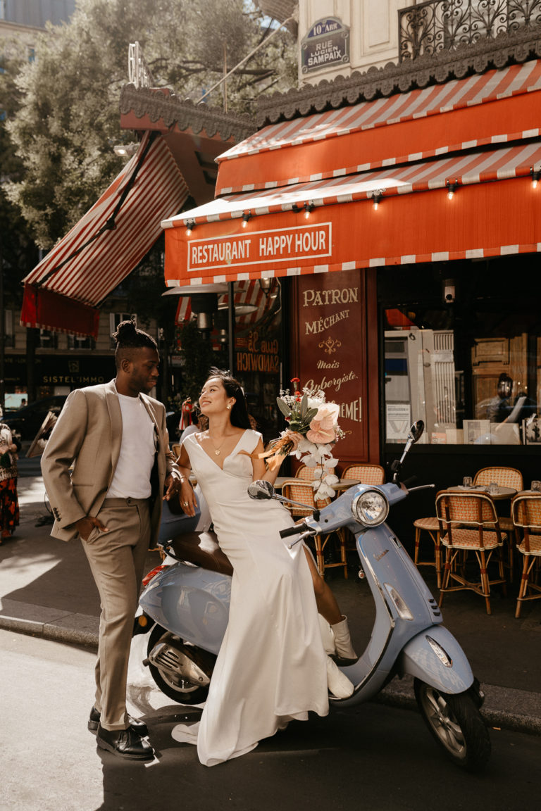 Paris elopement cafe