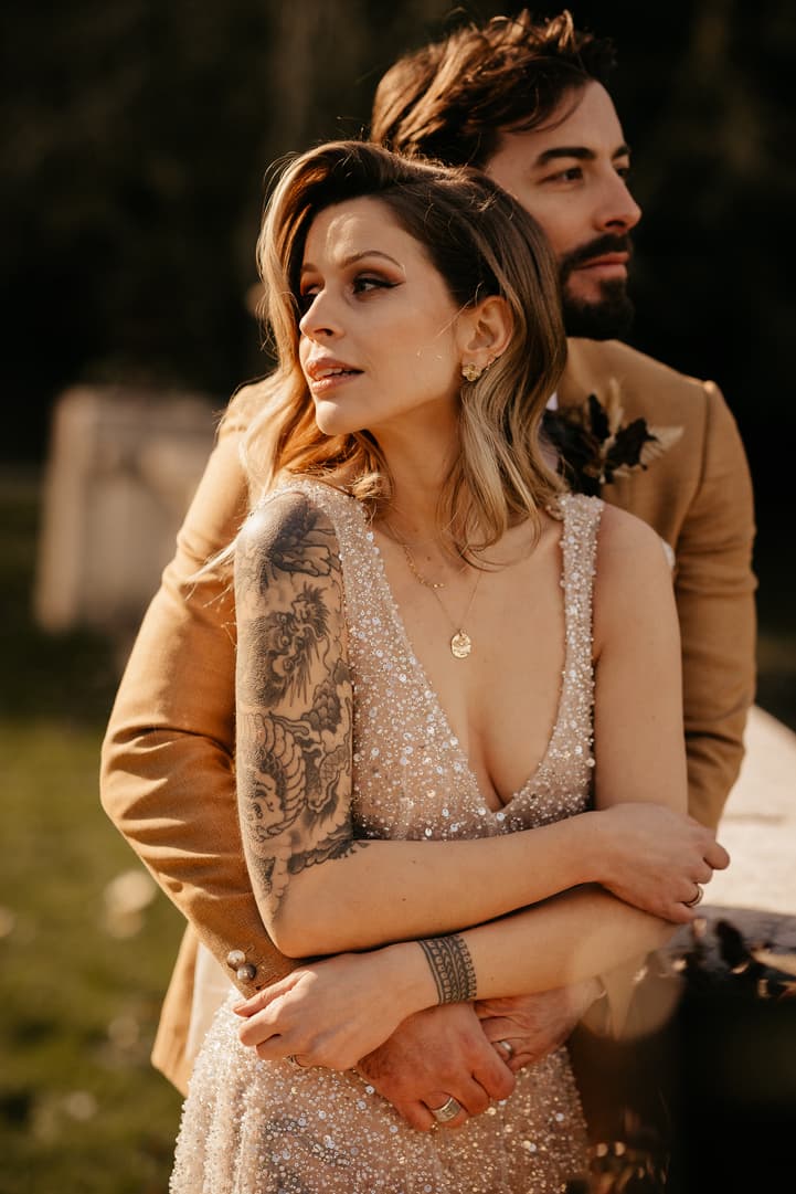 couple intimate glowing photoshoot