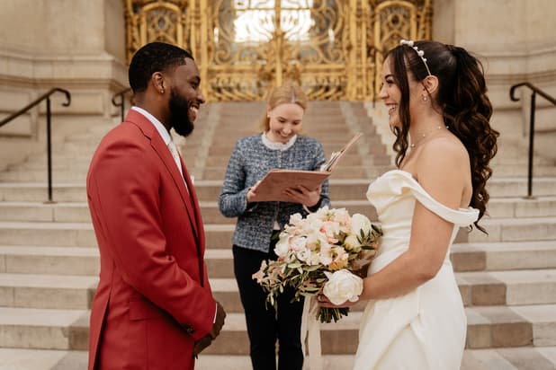 Couple Elopement Ceremony golden Gates Petit Palais Paris
