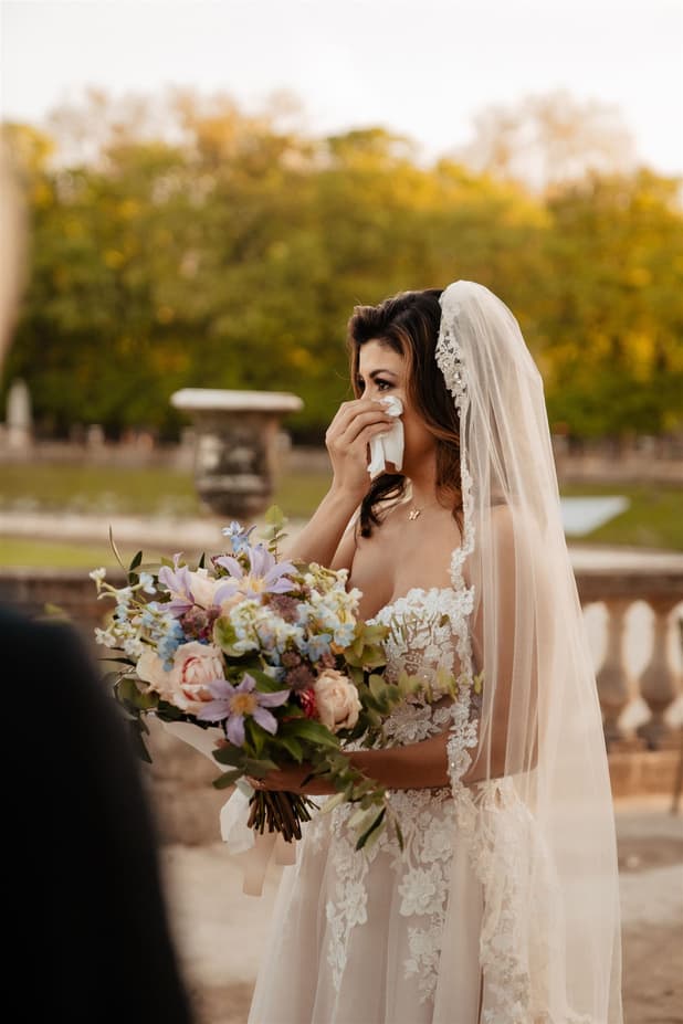 Elopement ceremony Luxembourg Gardens Paris Sunrise