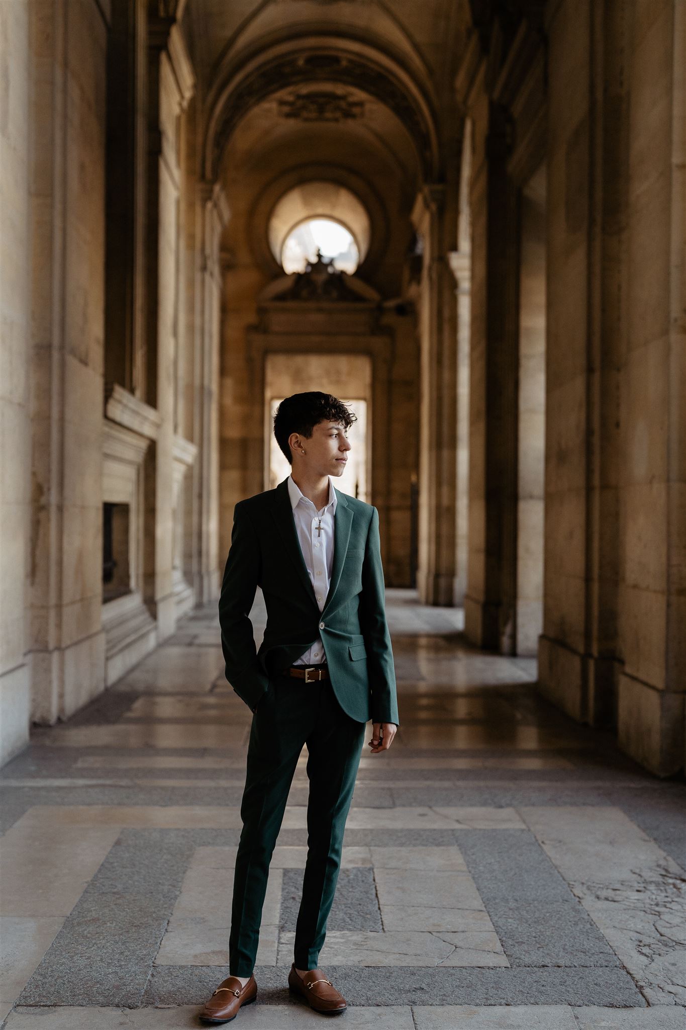 Son of Bride photos wedding dress Louvre Museum