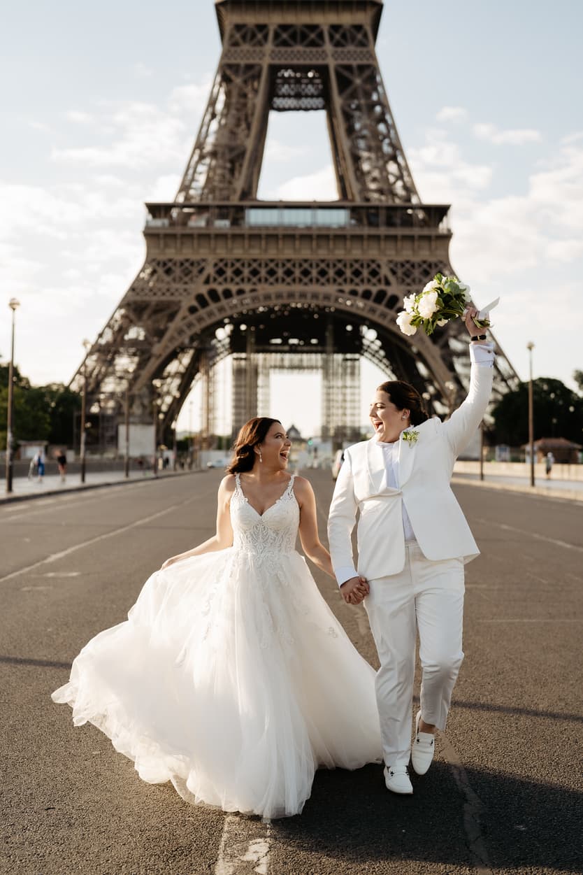 Gay wedding Paris Elopement Eiffel Tower inspiration