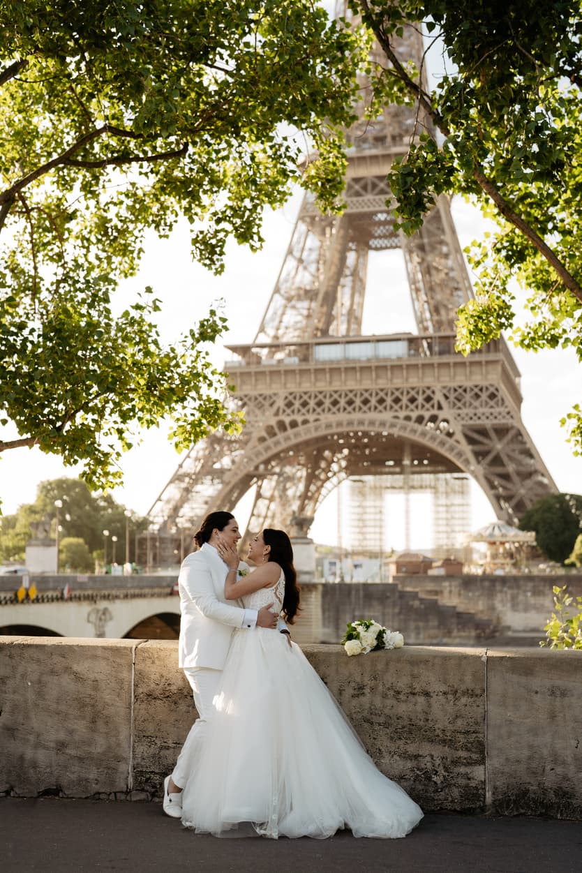 Gay wedding Paris Elopement Eiffel Tower inspiration
