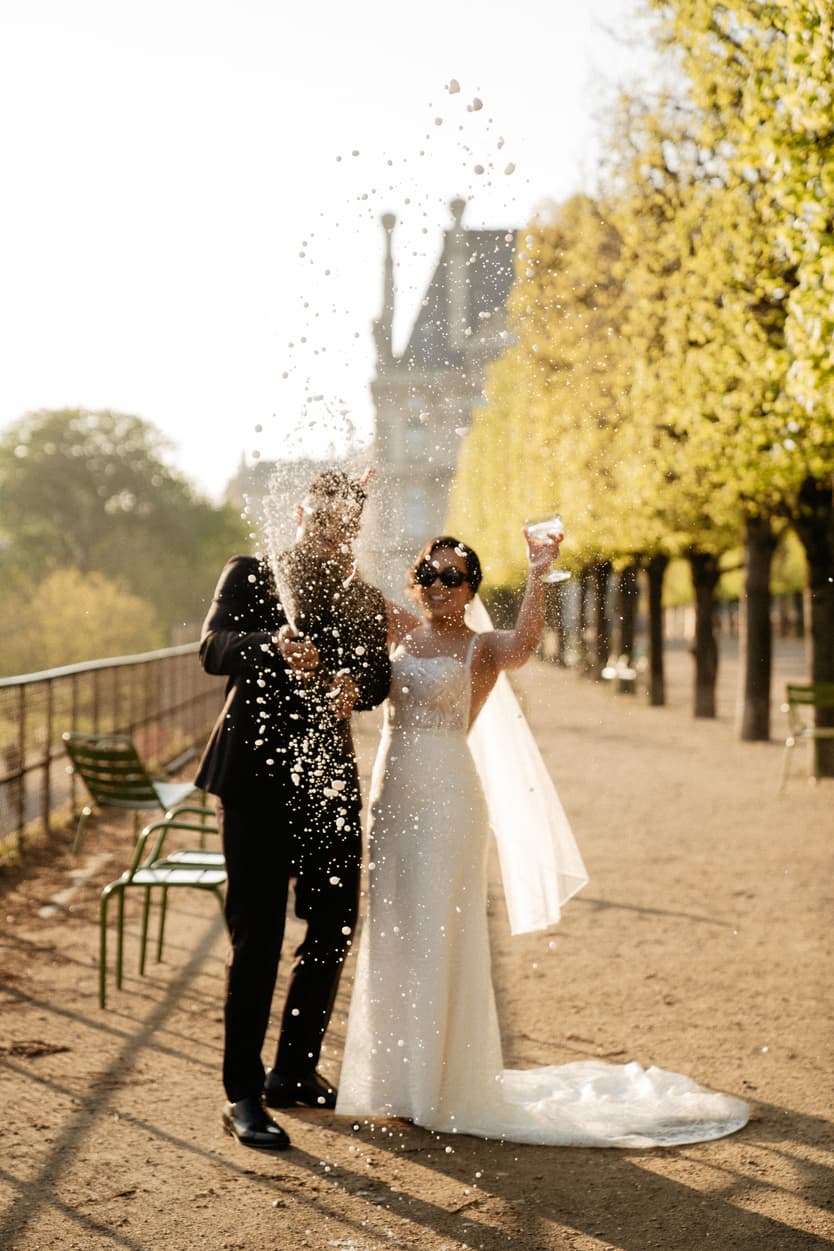 Best Elepement Ceremony Locations in Paris at the Tuileries Garden - Jardin des Tuileries