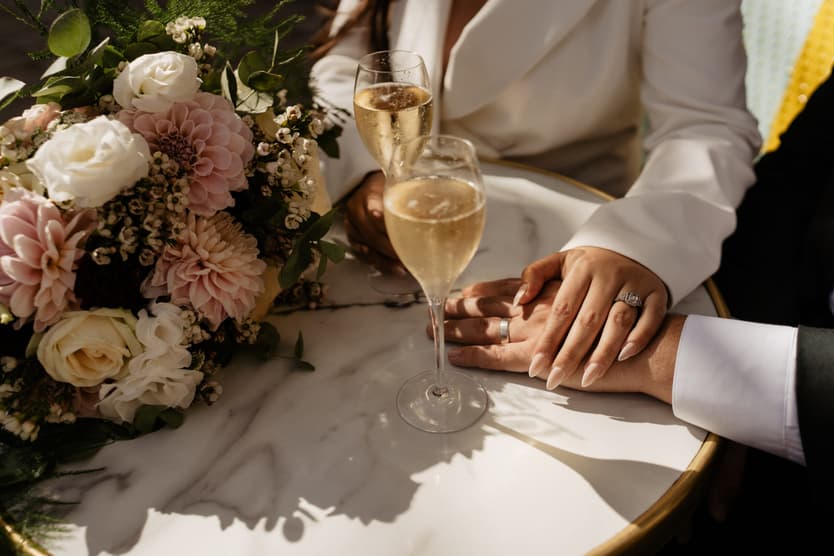 Paris Elopement Packages Elopement Photographer Videographer couple cafe 