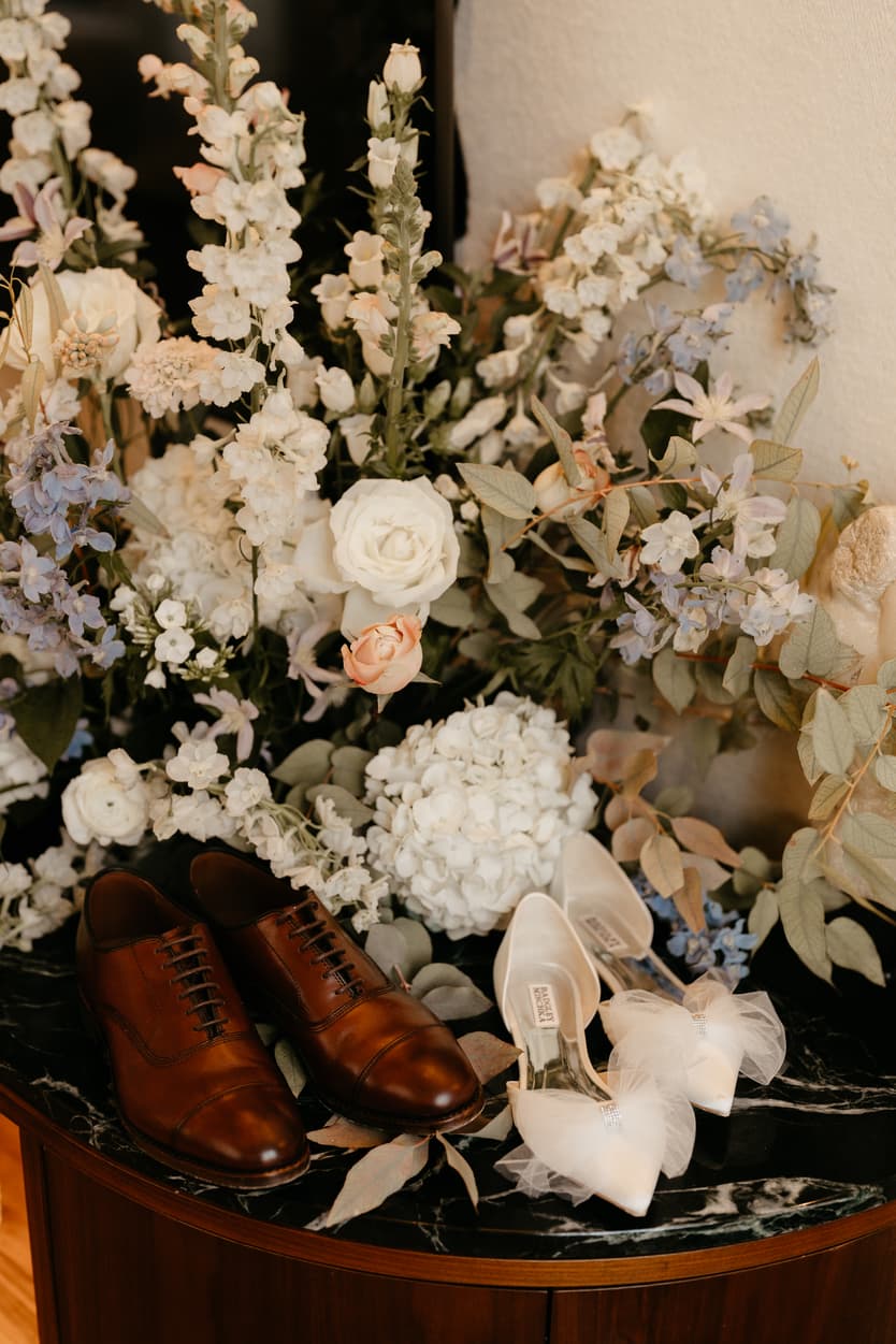 Paris Elopement Packages Elopement Photographer Videographer winter elopement bouquet shoes 