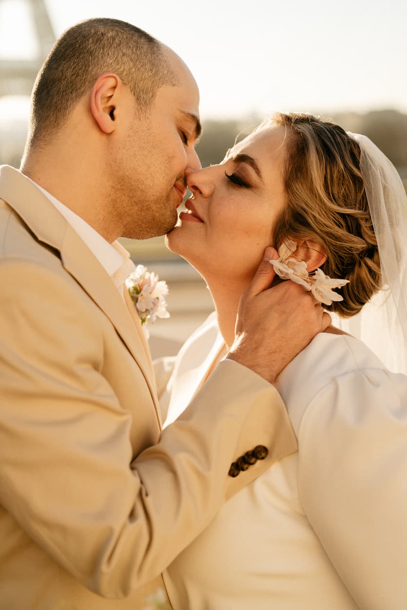 Paris Elopement Packages Elopement Photographer Videographer winter elopement couple 