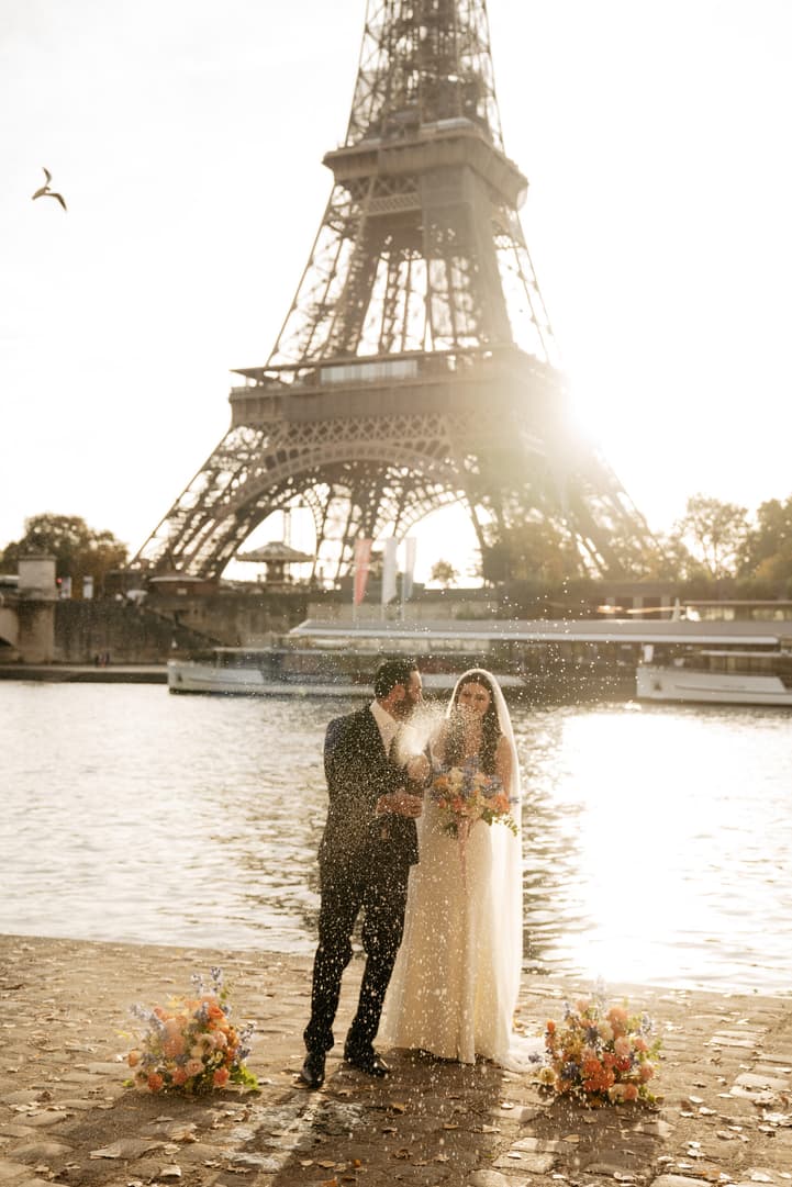 Best Elepement Ceremony Locations Seine River - eiffel tower view