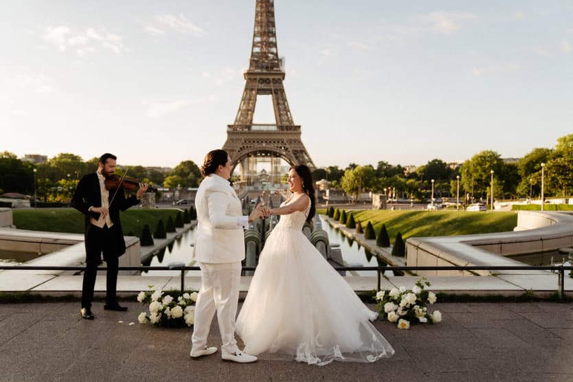Best Elepement Ceremony Locations Trocadero - eiffel tower view