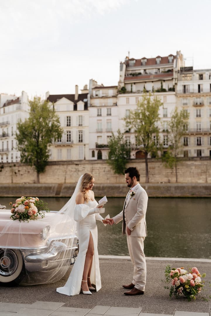 Paris summer elopement wedding 
