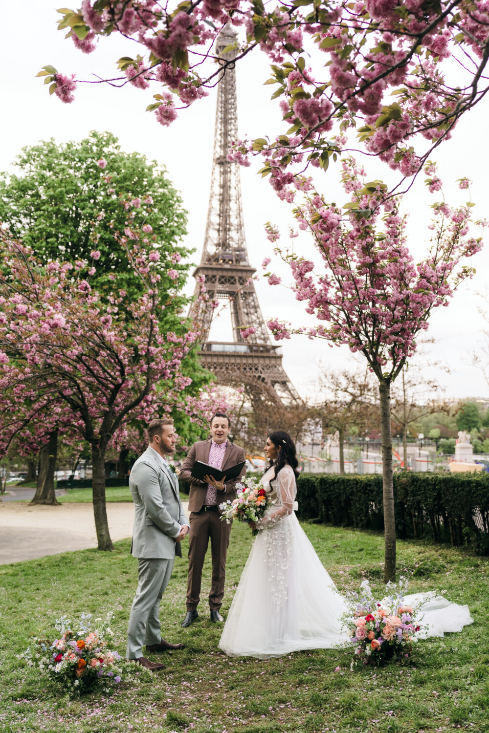 Paris spring elopement officiant