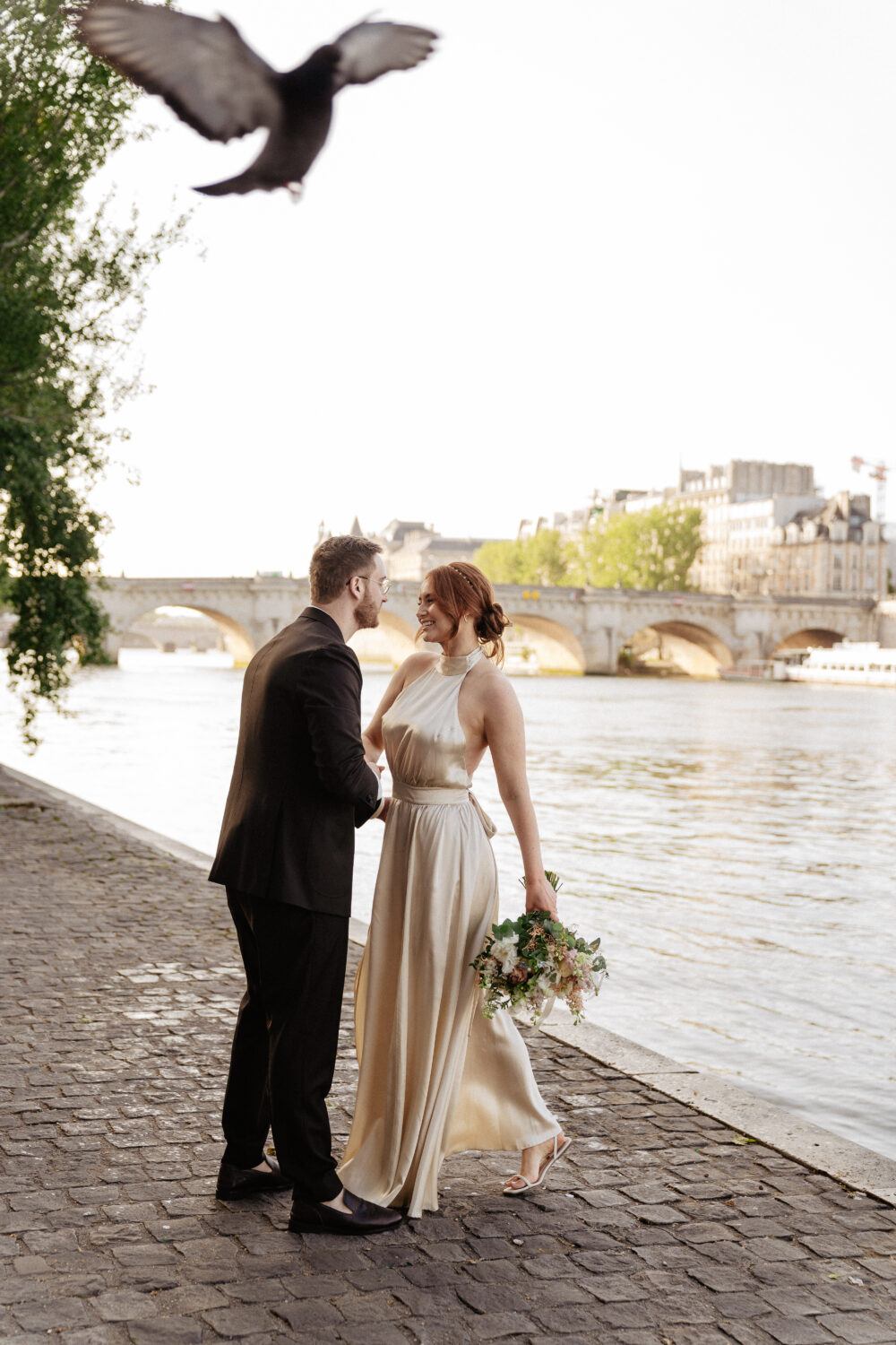 spring paris elopement pont neuf