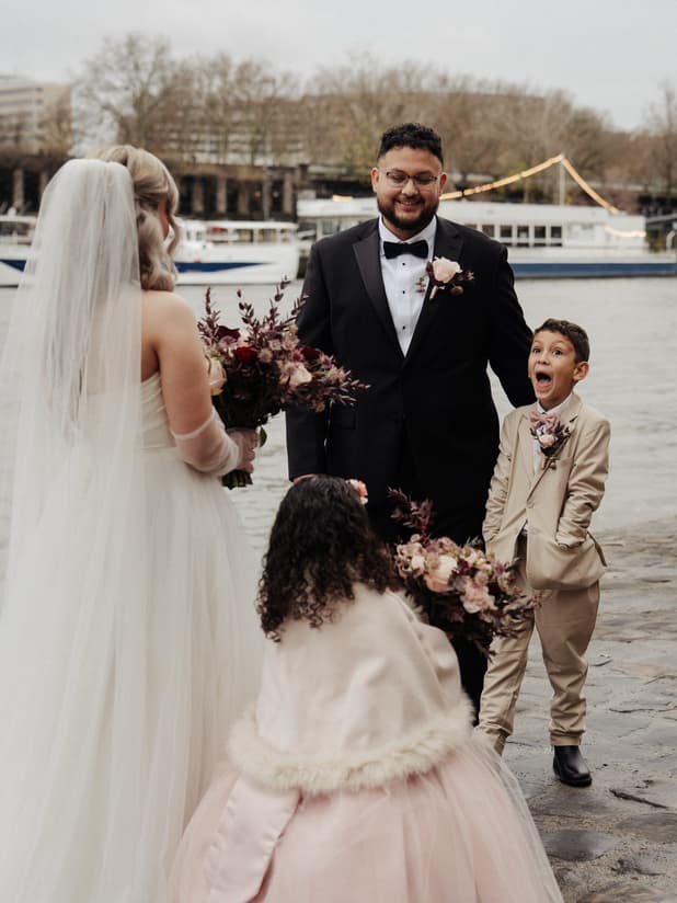POV: You tell the kids they’re in Paris to watch mom and dad get married 😮