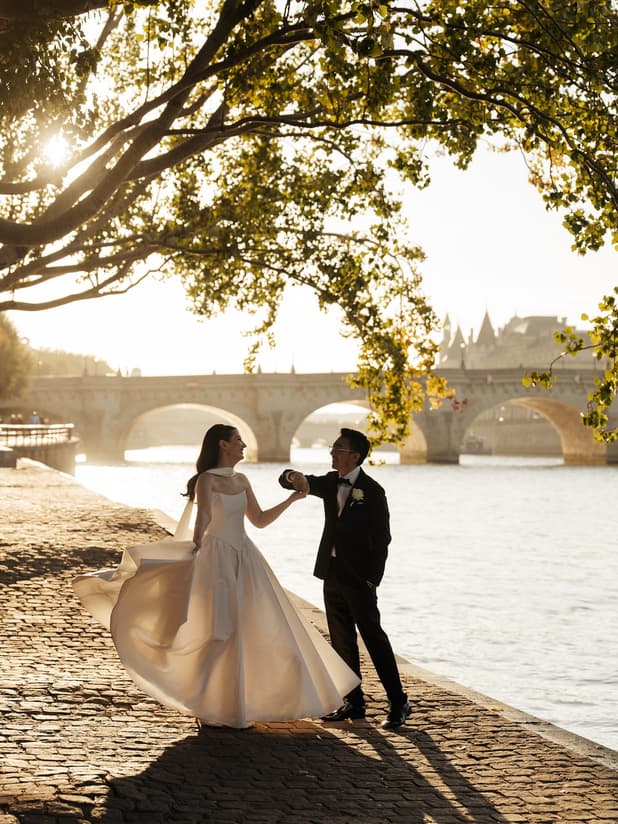 Dancing under the golden hour light with T&J 🧡🕊️